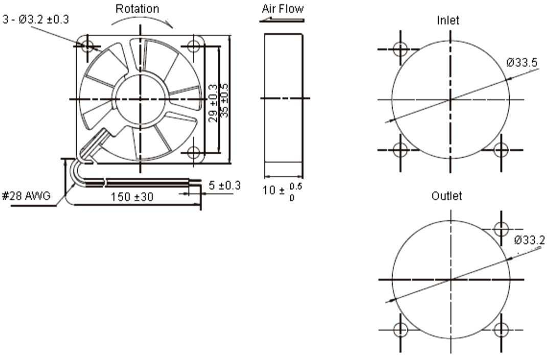 מאוורר לאלקטרוניקה מולטיקומפ MULTICOMP 5VDC FAN MC36314